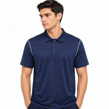 Men's Premium Navy Performance Polo Shirt