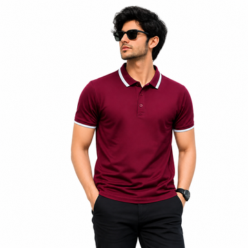 Men's Maroon Premium Polo Shirt