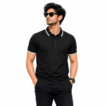 Men's Classic Black Polo Shirt