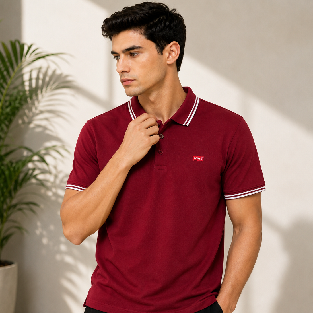 Men's Maroon Premium Polo Shirt